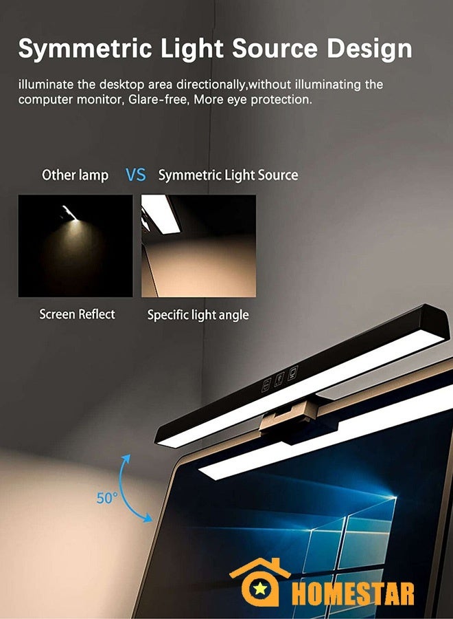 HOMESTAR Computer Eye-Caring Monitor Light Bar, Protect Your Eyes with No Glare, Blue Light Filter, and Adjustable Color Temperatures - Image 1